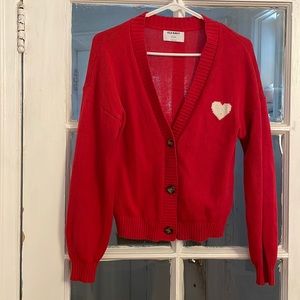 Girls Long Sleeve Jacquard Knit Cardigan